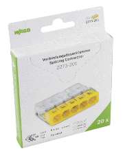 Afbeeldingen van Wago lasklem transp/geel 5-v blister (20)