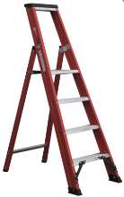 Afbeeldingen van Plateautrap Magnus, met beugel, 1x4 treden