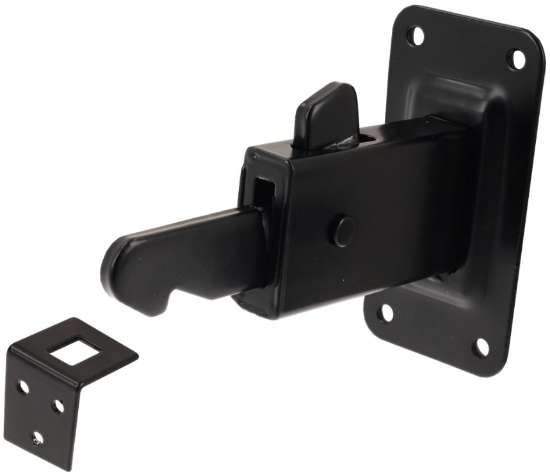 Afbeeldingen van Deurvastzetter muurplaat zwart