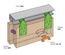Afbeeldingen van Double Top schuif/kastdeurset 45kg W12/EU.