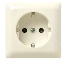 Afbeeldingen van Bj wandcontactdoos opb.1-voudig wit