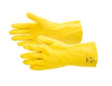 Afbeeldingen van Handschoen pro-chem latex geel mt.9