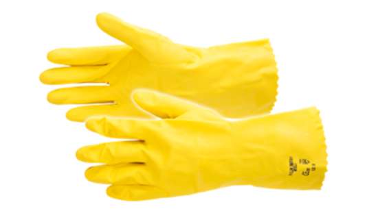 Afbeeldingen van Handschoen pro-chem latex geel mt.10