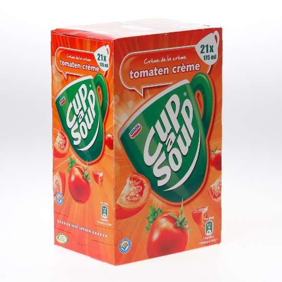 Afbeeldingen van Doos cup a soup tomaten creme