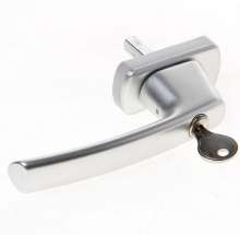 Afbeeldingen van maco raamkruk draaikiep afsluitbaar nok 10/12 met cilinder alum.f1 harmony