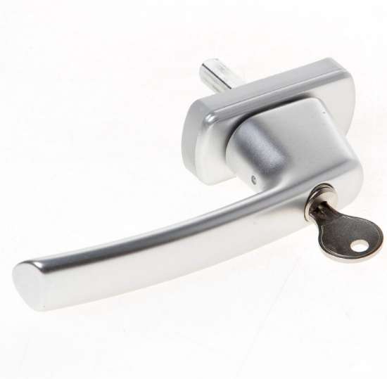 Afbeeldingen van maco raamkruk draaikiep afsluitbaar nok 10/12 met cilinder alum.f1 harmony