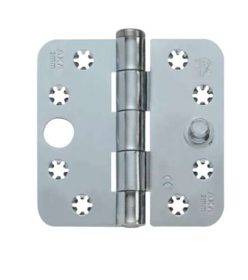 Afbeeldingen van Axa Smart Veiligheidsscharnier ronde hoeken topcoat gegalvaniseerd 89 x 89 x 3mm SKG** 1617-09-23/VE