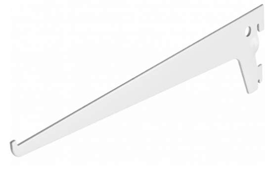 Afbeeldingen van DX wandrail drager enkel wit gelakt 350mm