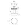 Afbeeldingen van Knop 50mm damschijf vast RVS