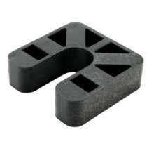 Afbeeldingen van GB Stelplaat 70 x 70 x 20mm met sleuf (zwart)