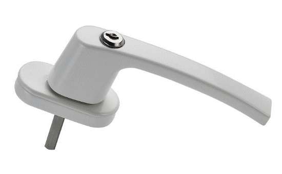 Afbeeldingen van D4E draaivalkruk afsluitbaar Wit 38mm
