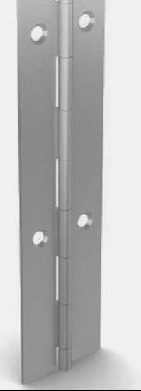 Afbeeldingen van Pianoscharnier rvs 25mmx0.7mm  200cm