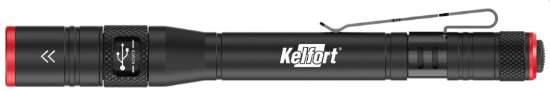 Afbeeldingen van Kelfort zaklamp penlight dual power AAA